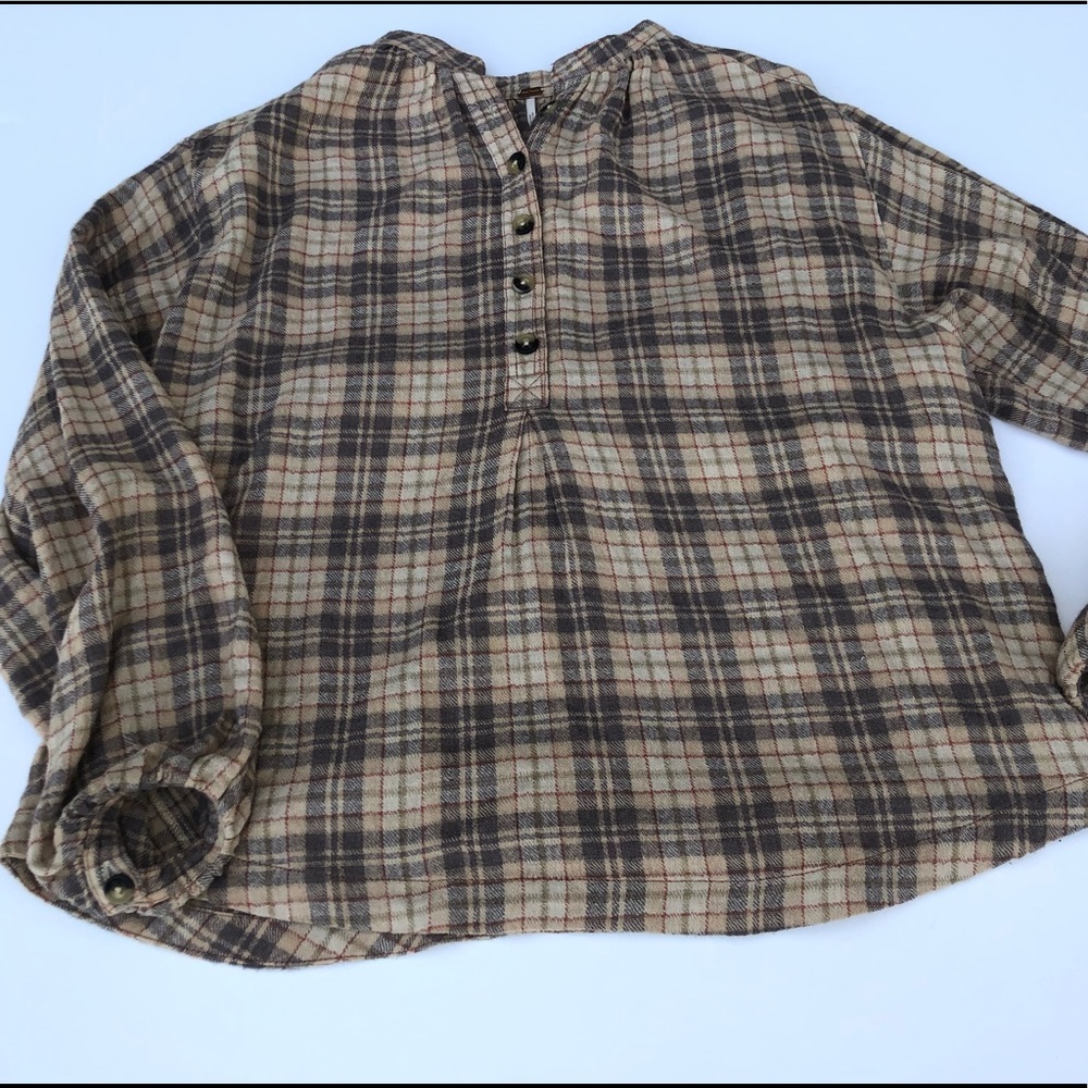 Free People Northern Bound Plaid Pullover